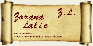 Zorana Lalić vizit kartica